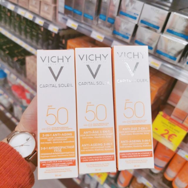 Kem chống nắng Vichy 3 IN 1 - VẠCH ĐỎ Pháp 33-pháp