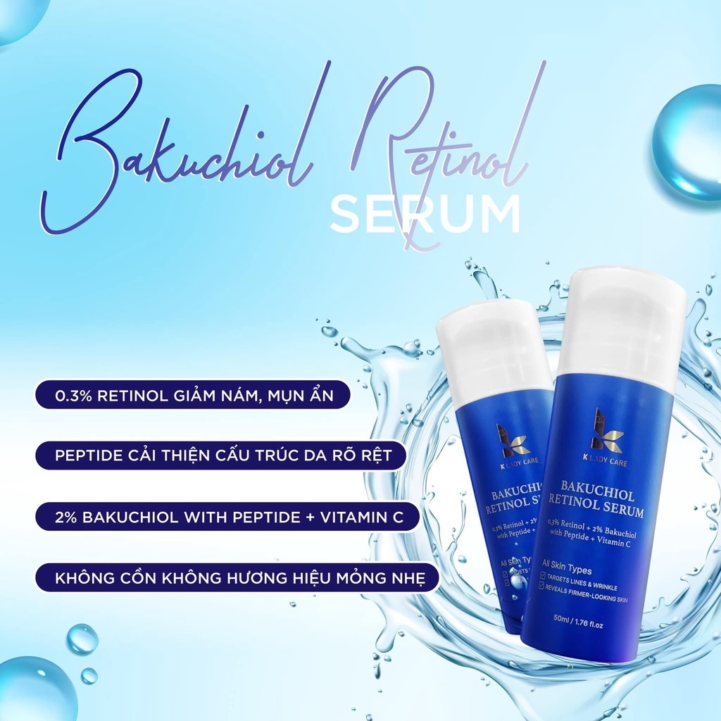 Serum Dưỡng Trắng Phục Hồi Da K Lady Care Bakuchiol Retino-hàn