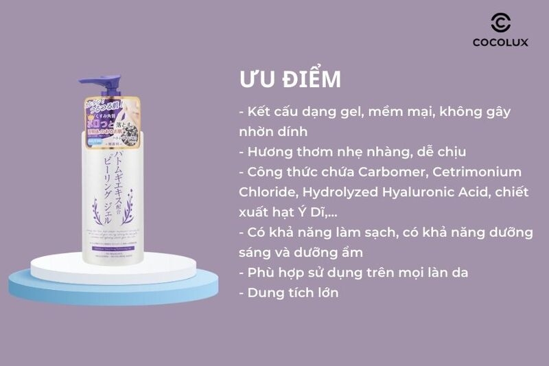 Tẩy tế bào chết da mặt Hatomugi của Nhật