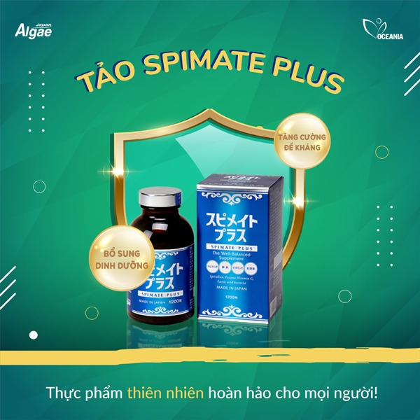 Viên uống hỗ trợ sức khỏe Tảo Spimate Plus  Thương hiệu: JAPAN ALGAE