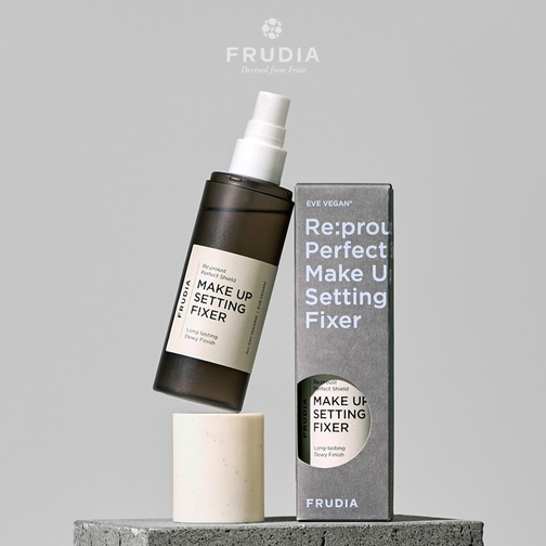 Xịt khóa nền thuần chay giữ chặt lớp trang điểm Frudia re:proust perfect shield make up setting fixer 120ml  5.0