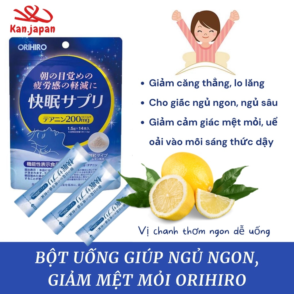 Bột uống hỗ trợ ngủ ngon Orihiro Good Sleep 14 gói
