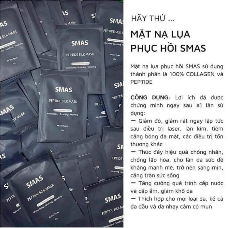 Mặt Nạ Phục Hồi Cấp Ẩm Cao Cấp Smas Peptide Silk Mask- 04miếng-nhật