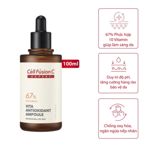 Ampoule Dưỡng Trắng và Ngăn Ngừa Lão Hóa - Cell Fusion C Expert Vita Antioxidant Ampoule 100ml