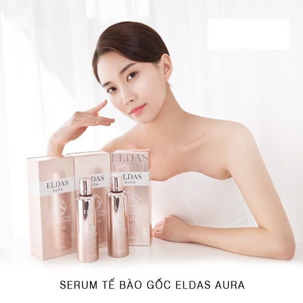 Tinh Chất Tế Bào Gốc Eldas Aura Shine Gold Pearl Premium Peptide All In One Coréana-hàn