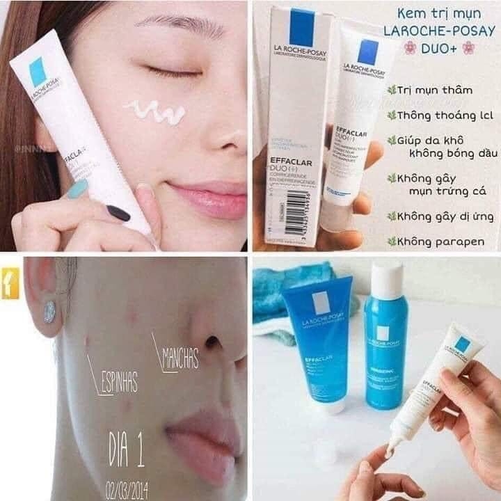 Set trị mụn La Roche Duo + 40ml tặng kèm SRM 50ml-pháp