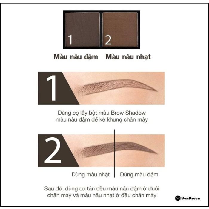 Bột tán chân mày NONGCHAT BROWIT - 2 màu-HÀN