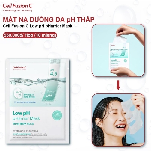 Cell Fusion C Mặt Nạ Dưỡng Da pH Thấp Low Ph pHarrier Mask (25ml*10 miếng)