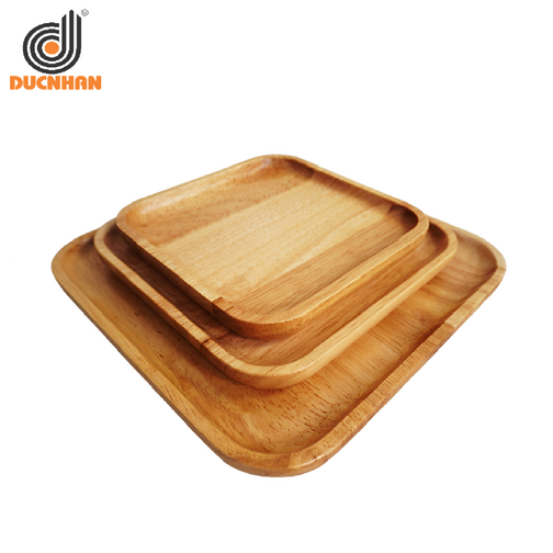  SET 3 KHAY CAO SU VUÔNG MÀU TỰ NHIÊN DW103