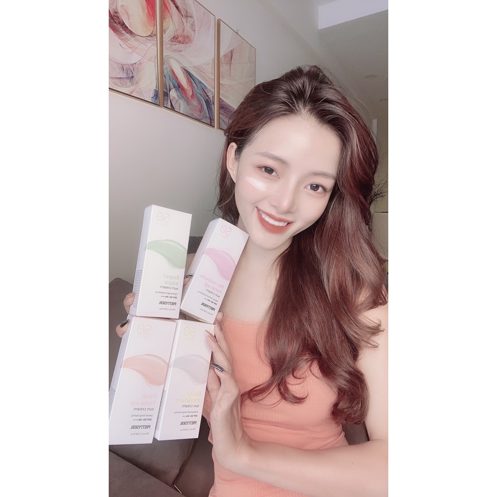 kem chống nắng pink tone up - Pretty Skin-hàn