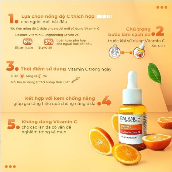 Tinh chất trắng da Balance - TRỊ THÂM VITAMIN C-anh