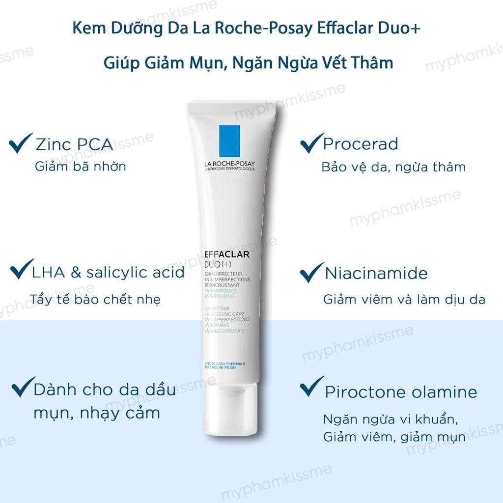 Set trị mụn La Roche Duo + 40ml tặng kèm SRM 50ml-pháp
