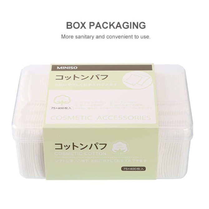 Bông Tẩy Trang Miniso 475 miếng-X-NHẬT