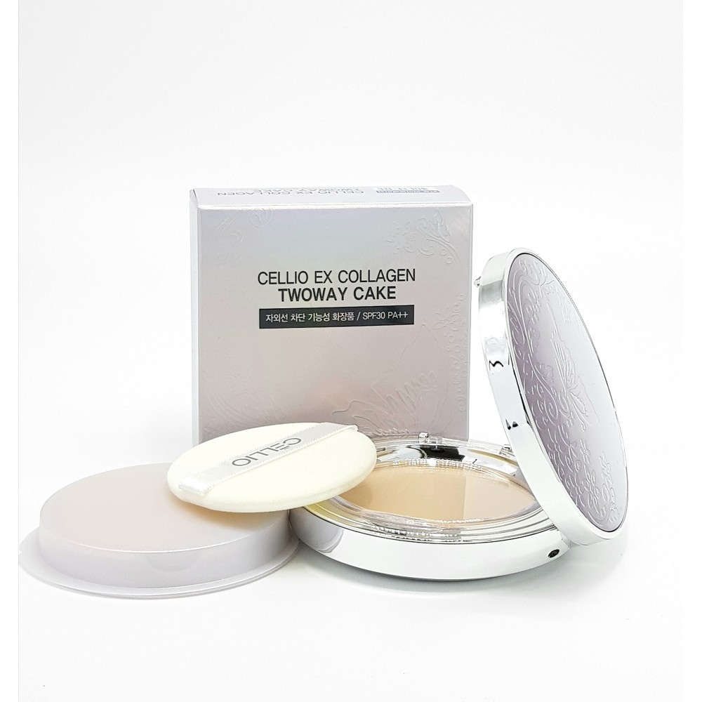 Phấn phủ siêu mịn Cellio Ex Collagen-hàn