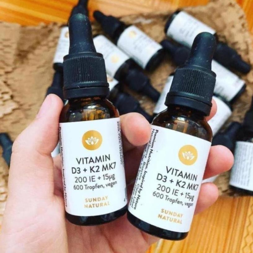 Vitamin D3 + K2 MK 7 SUN DAY NATURAL ĐỨC (0-4Y+)DA)