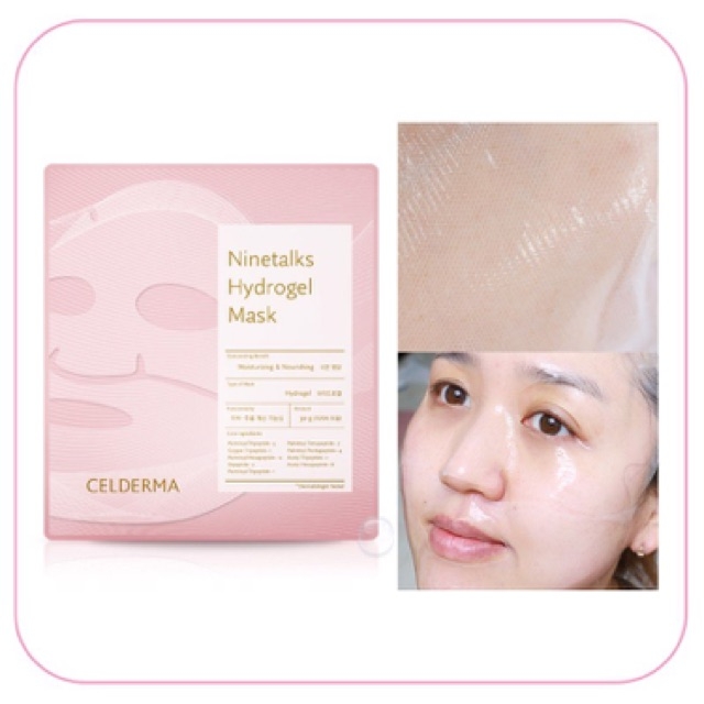 Mặt nạ Celderma Ninetalks Hydrogel Mask-MÀU HỒNG,hộp 4 miếng-HÀN