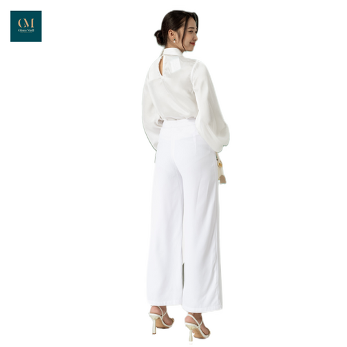Áo lụa tay phồng Doris