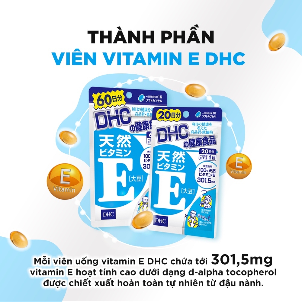 Viên Uống DHC Bổ Sung Vitamin E - NHẬT 60 viên
