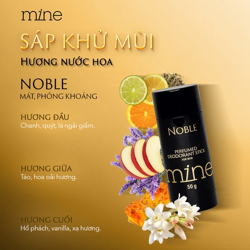  Sáp khử mùi Mine perfumed deodorant stick for men Noble 50g