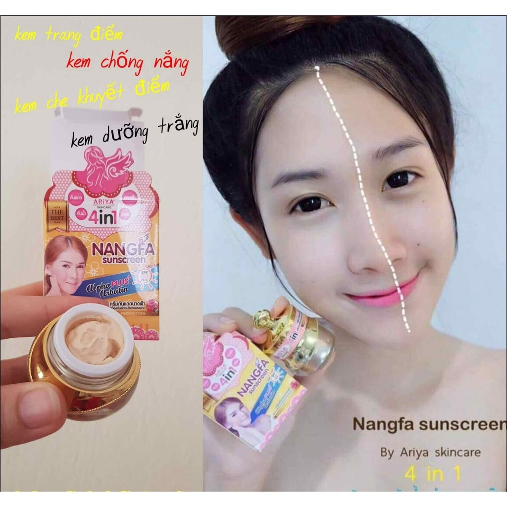 Kem Trắng Da Chống Nắng Che Khuyết Điểm Nangfa Sunscreen Ariya SPF 50+++ Thái Lan