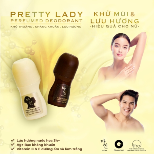 Pretty Lady Deodorant Perfume - Lăn khử mùi nước hoa