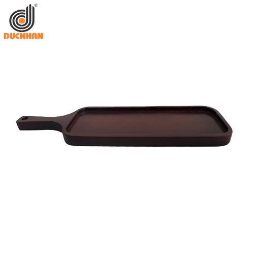 KHAY CAO SU CHỮ NHẬT MÀU ÓC CHÓ CÓ TAY CẦM DW108