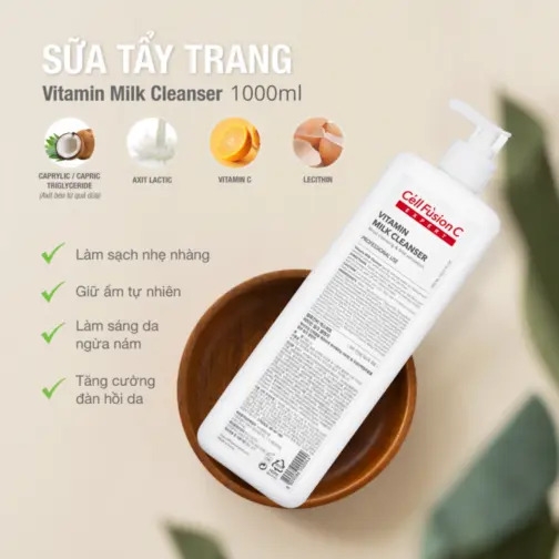 Sữa Tẩy Trang Cell Fusion C Expert Vitamin Milk Cleanser 1000ml   Thương hiệu: Cell Fusion C  Xuất xứ: Hàn Quốc