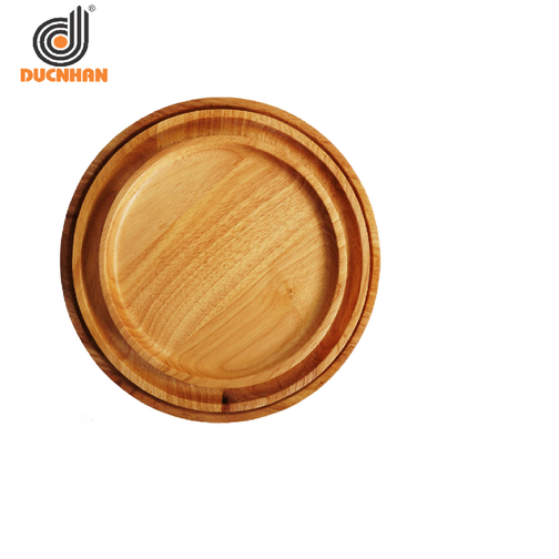 SET 3 KHAY CAO SU TRÒN MÀU TỰ NHIÊN DW102
