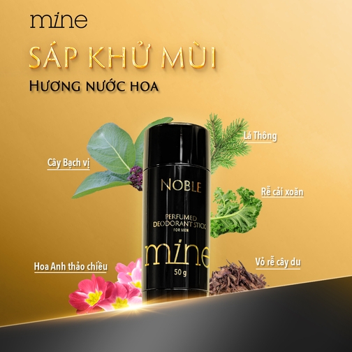 Sáp khử mùi Mine perfumed deodorant stick for men Noble 50g