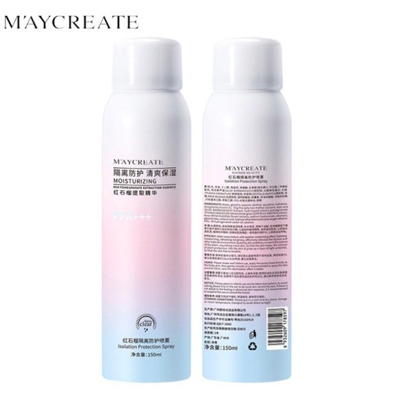 Xịt Chống Nắng Trắng Da HA Maycreate 150ml-tq