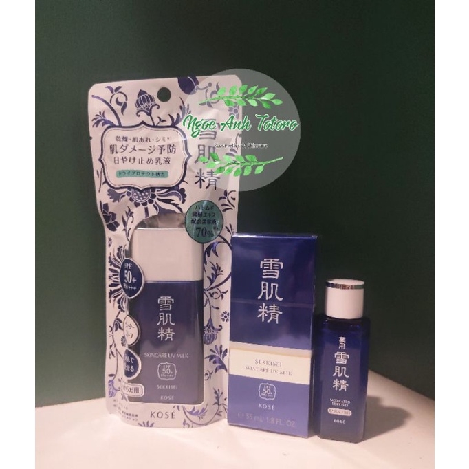 Kem Chống Nắng Kose Sekkisei Skincare UV Milk SPF50+ PA++++-nhật bản