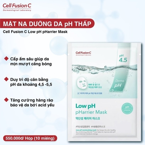 Cell Fusion C Mặt Nạ Dưỡng Da pH Thấp Low Ph pHarrier Mask (25ml*10 miếng)