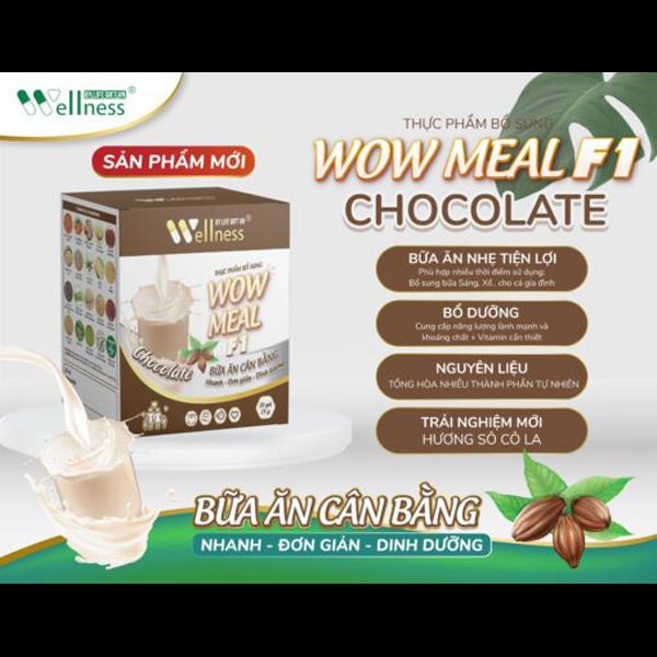 Bữa ăn lành mạnh WOW MEAL F1 CHOCOLATE