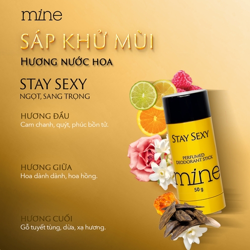 Sáp khử mùi Mine perfumed deodorant stick stay Sexy 50g