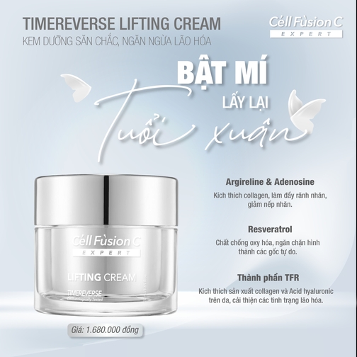  Kem dưỡng săn chắc, ngăn ngừa lão hóa Cell Fusion C Expert Time Reverse Lifting Cream  2. Thương hiệu: Cell Fusion C Expert  3. Xuất xứ: Hàn Quốc