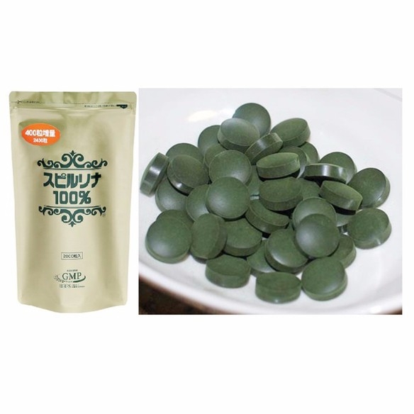 Tảo xoắn Spirulina 2400 viên dạng túi Nhật Bản