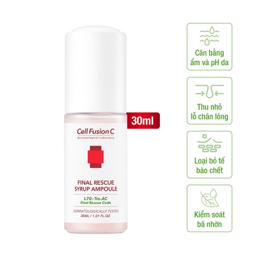 Cell Fusion C Expert - Tinh chất chăm sóc da nhờn mụn Final Rescue Syrup Ampoule