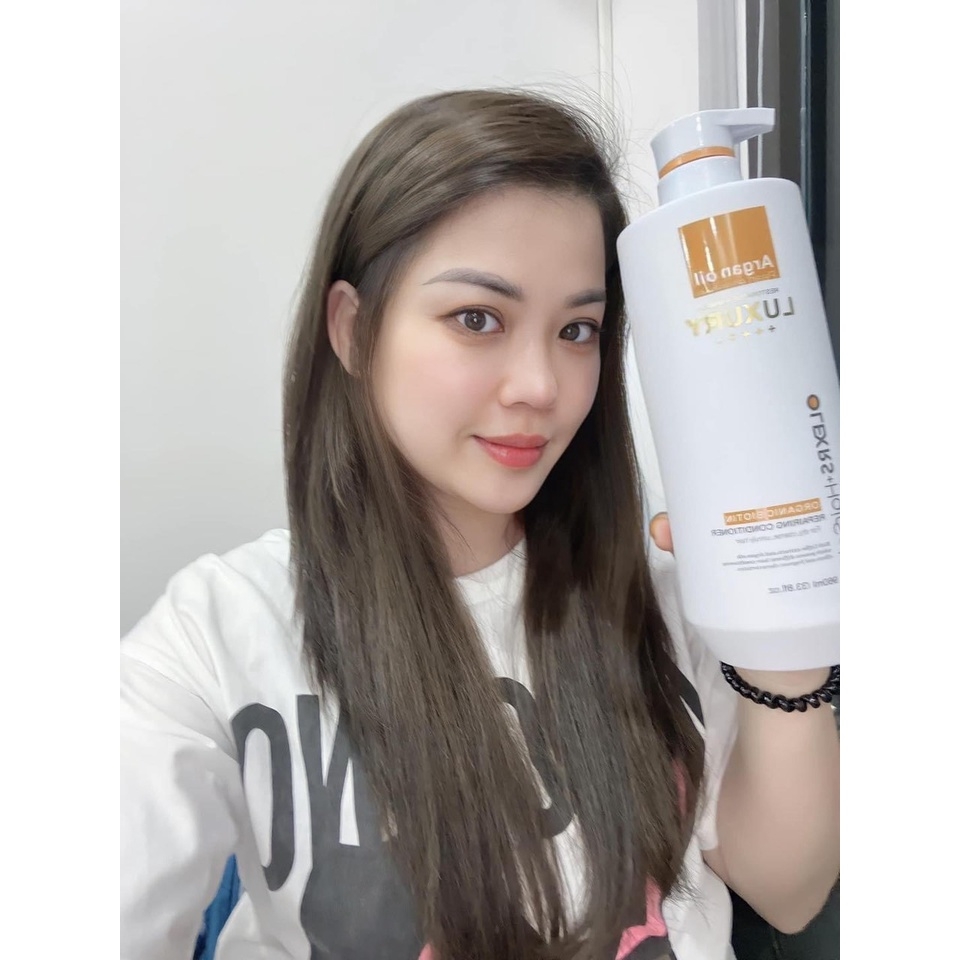 OLEXRS ARGAN OIL COLLAGEN - GỘI + XẢ TO 500ml (bản cao cấp LUXURY)-anh