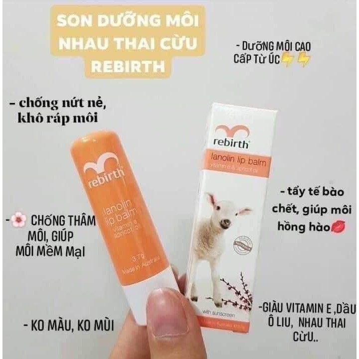 Son dưỡng môi - nhau thai cừu-úc