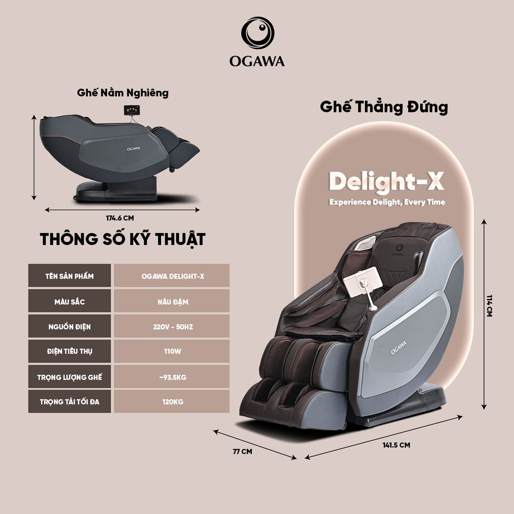 Ghế massage Delight X, hiệu Ogawa (OGVN-5574)