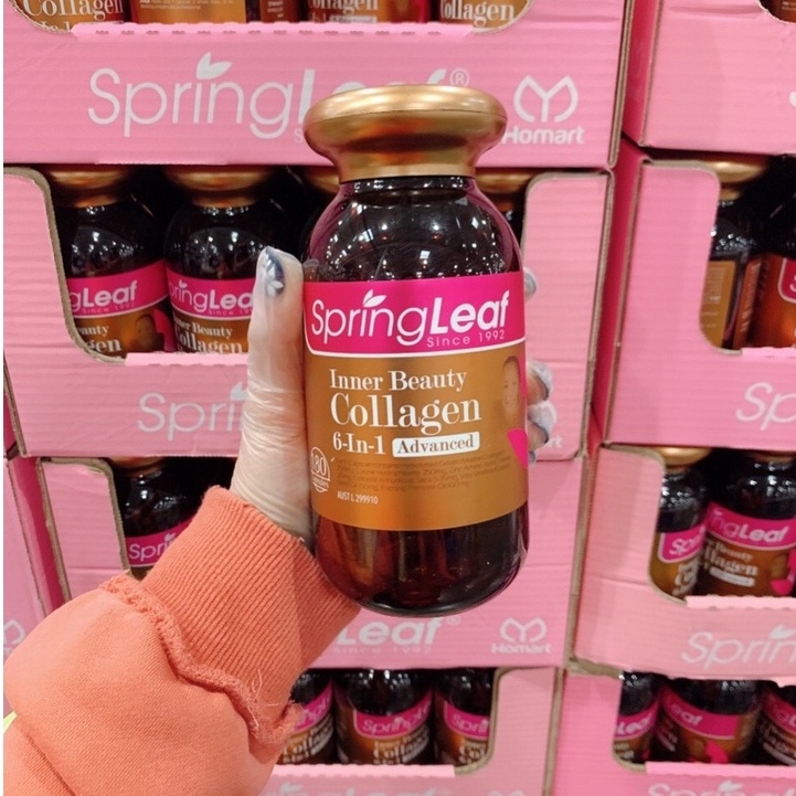 Viên uống Collagen 6 in 1 Spring Leaf Inner Beauty Úc - 180 Viên