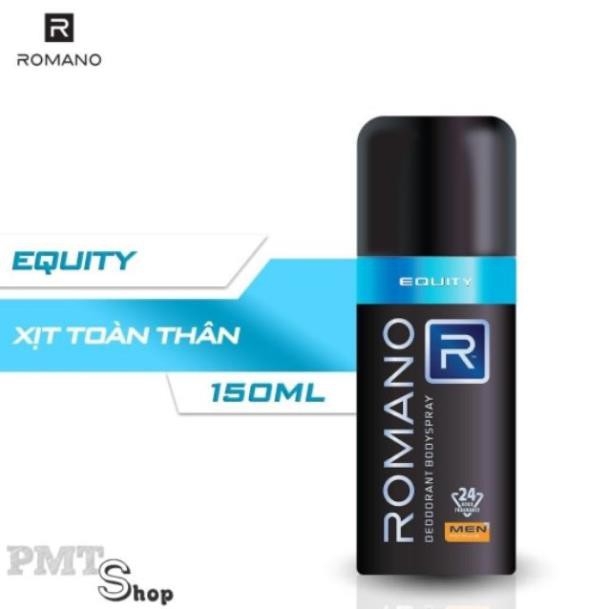 Xịt khử mùi toàn thân Romano 150ml