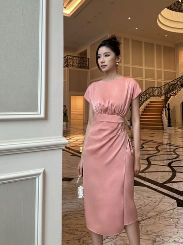 Đầm dự tiệc Aubent 80 Màu Hồng