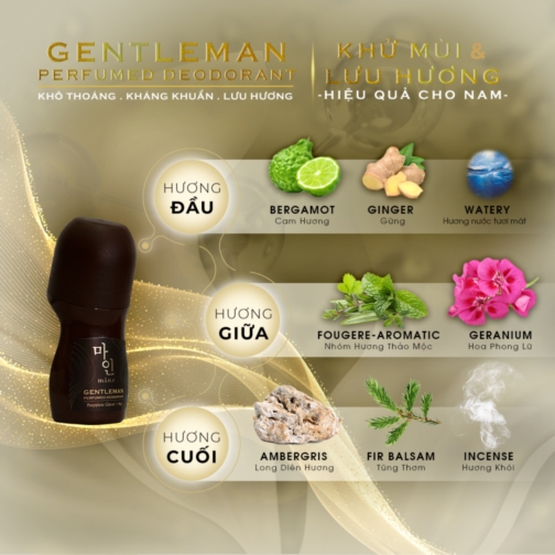 Gentleman Deodorant Perfume - Lăn khử mùi nước hoa