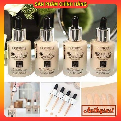 Kem Nền Kiềm Dầu - Catrice HD 24h Liquid Coverage Foundation - Che Phủ Hoàn Hảo