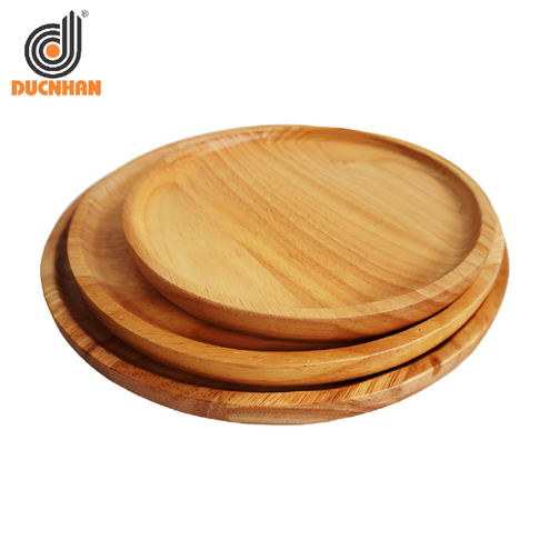 SET 3 KHAY CAO SU TRÒN MÀU TỰ NHIÊN DW102