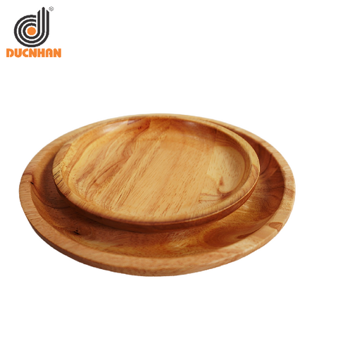  SET 2 KHAY CAO SU TRÒN MÀU TỰ NHIÊN DW104