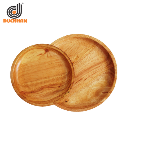  SET 2 KHAY CAO SU TRÒN MÀU TỰ NHIÊN DW104