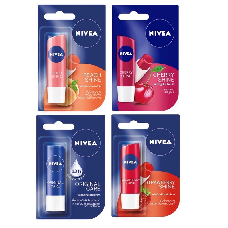SON DƯỠNG ẨM NIVEA 4.8G CÁC VỊ.
