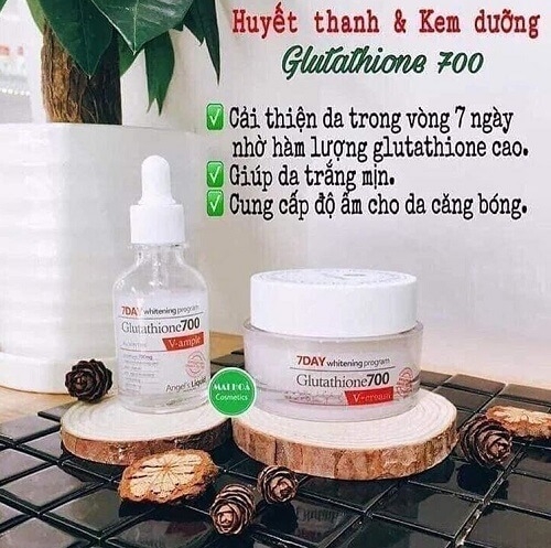 Kem trắng da 7 Day Whitening Program Glutathione 700 V-ample 50ml-hàn